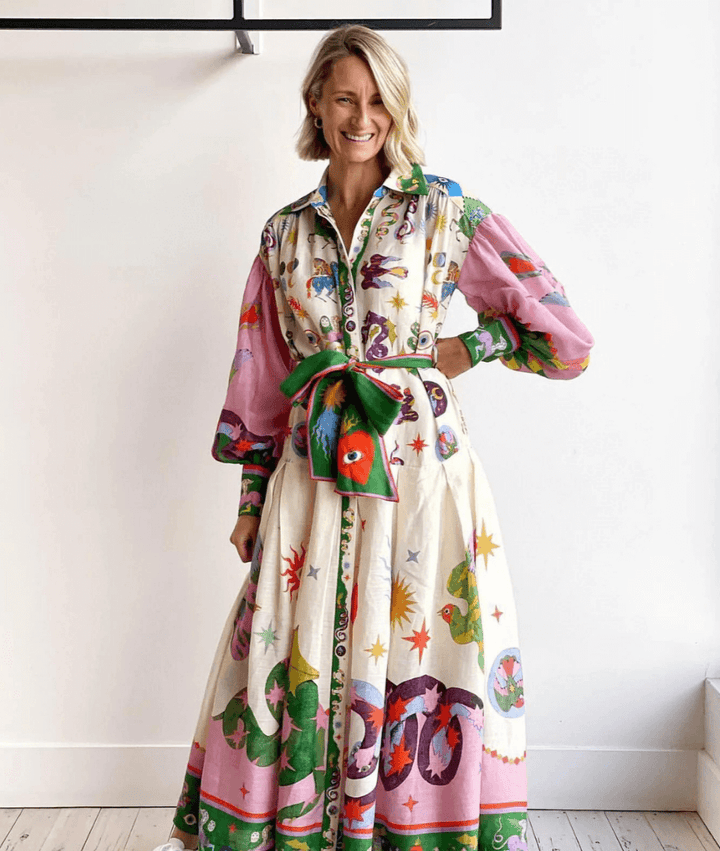 Dorthe | Elegant Italienische Maxikleid