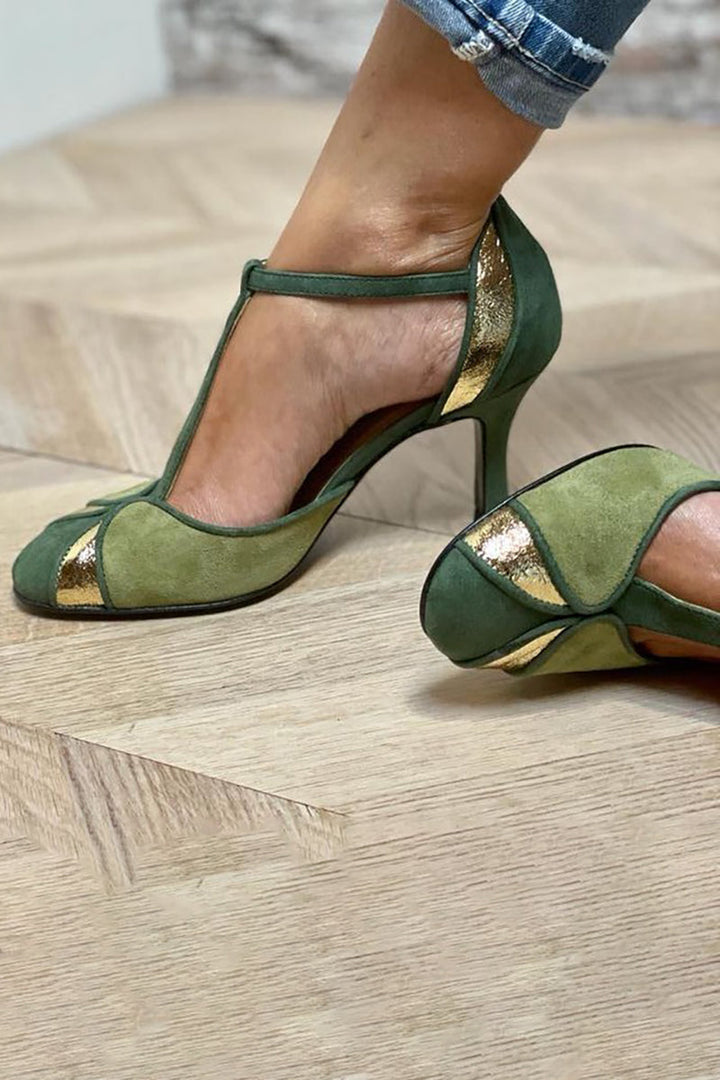 Carley™ - Patchwork-Heel mit T-Riemen