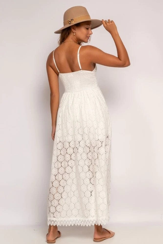 Nina Elegant Weißes Ibiza Kleid