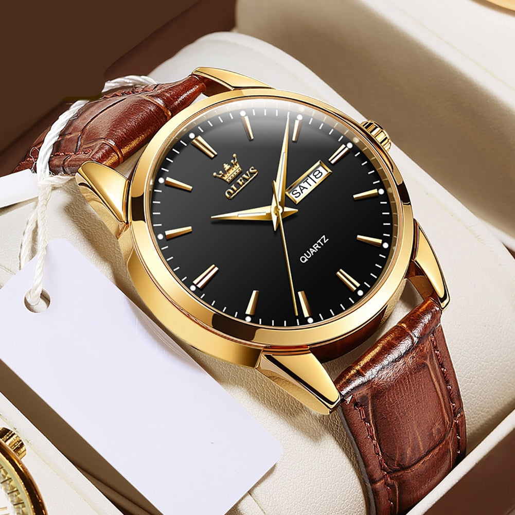 van Baerle - Luxuriöse Business-Leder-Uhr