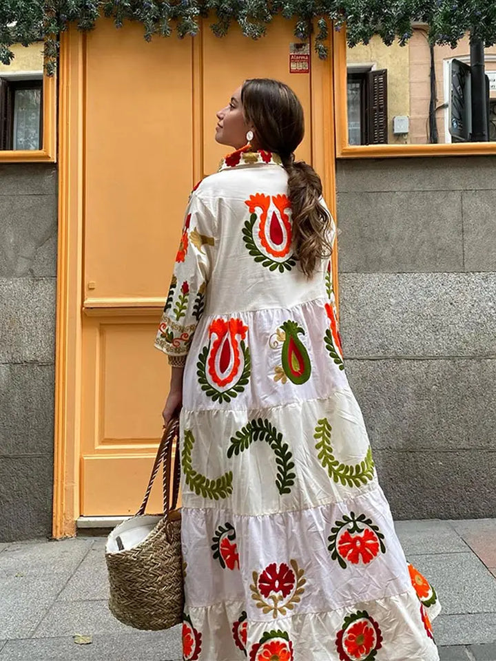 FLORENTINA I BEDRUCKTES MAXIKLEID
