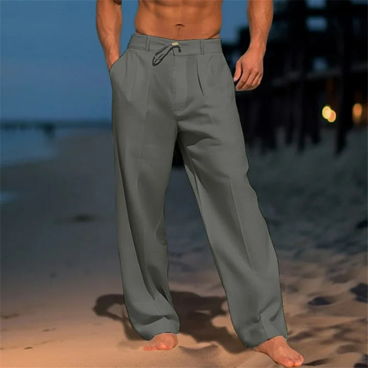 Nathan - Leinenhose in Volltonfarbe