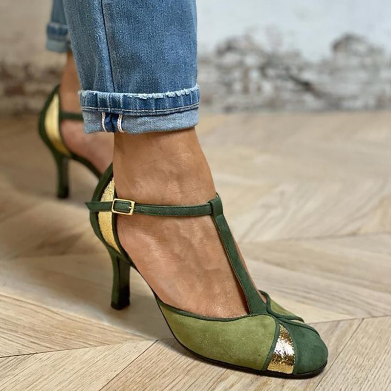 Carley™ - Patchwork-Heel mit T-Riemen
