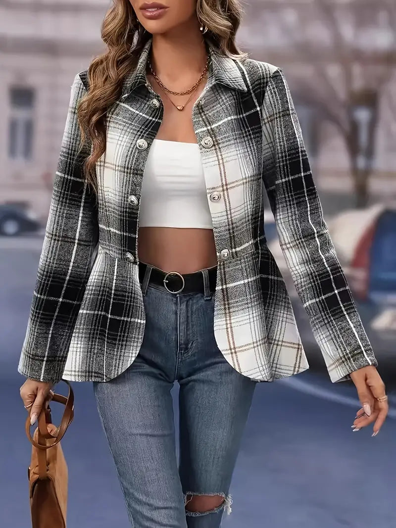 Lina- Eleganter karierter Blazer