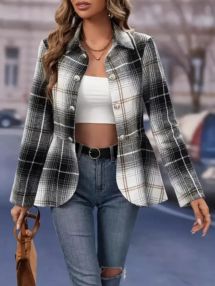 Lina- Eleganter karierter Blazer