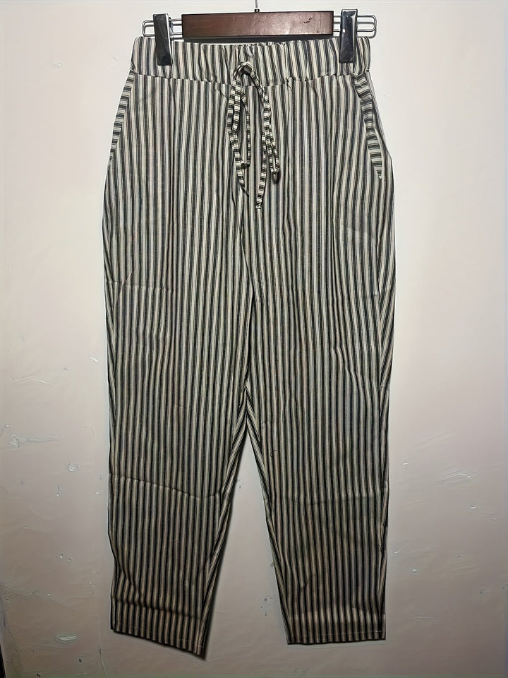 MARLENE    | Gestreifte Leinenhose