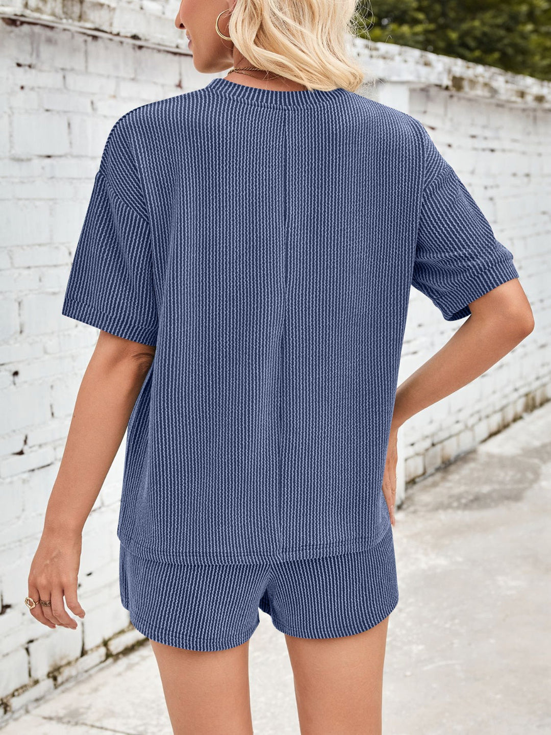 Jinte | Bequemes geripptes Loungewear-Set