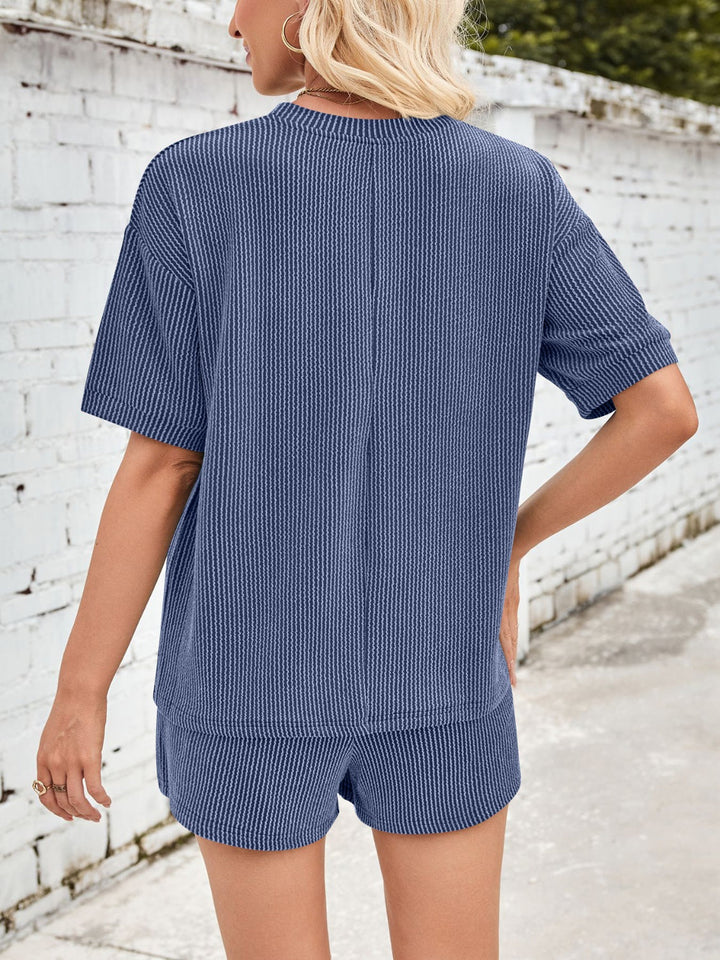 Jinte | Bequemes geripptes Loungewear-Set