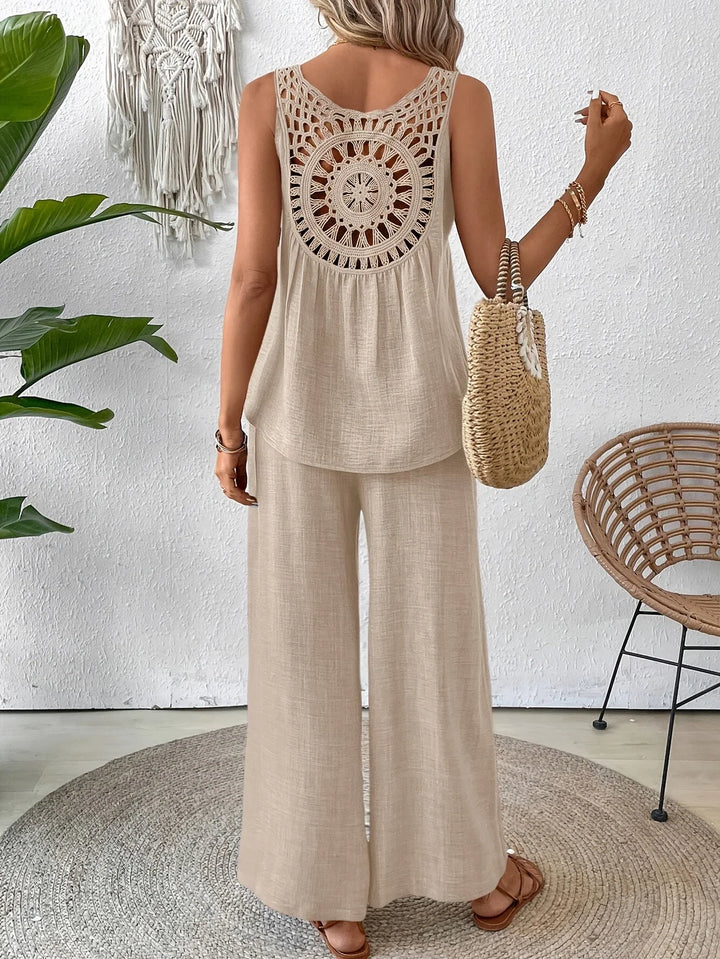 Heike | Stylisches ärmelloses Tank Top & Hosen Set