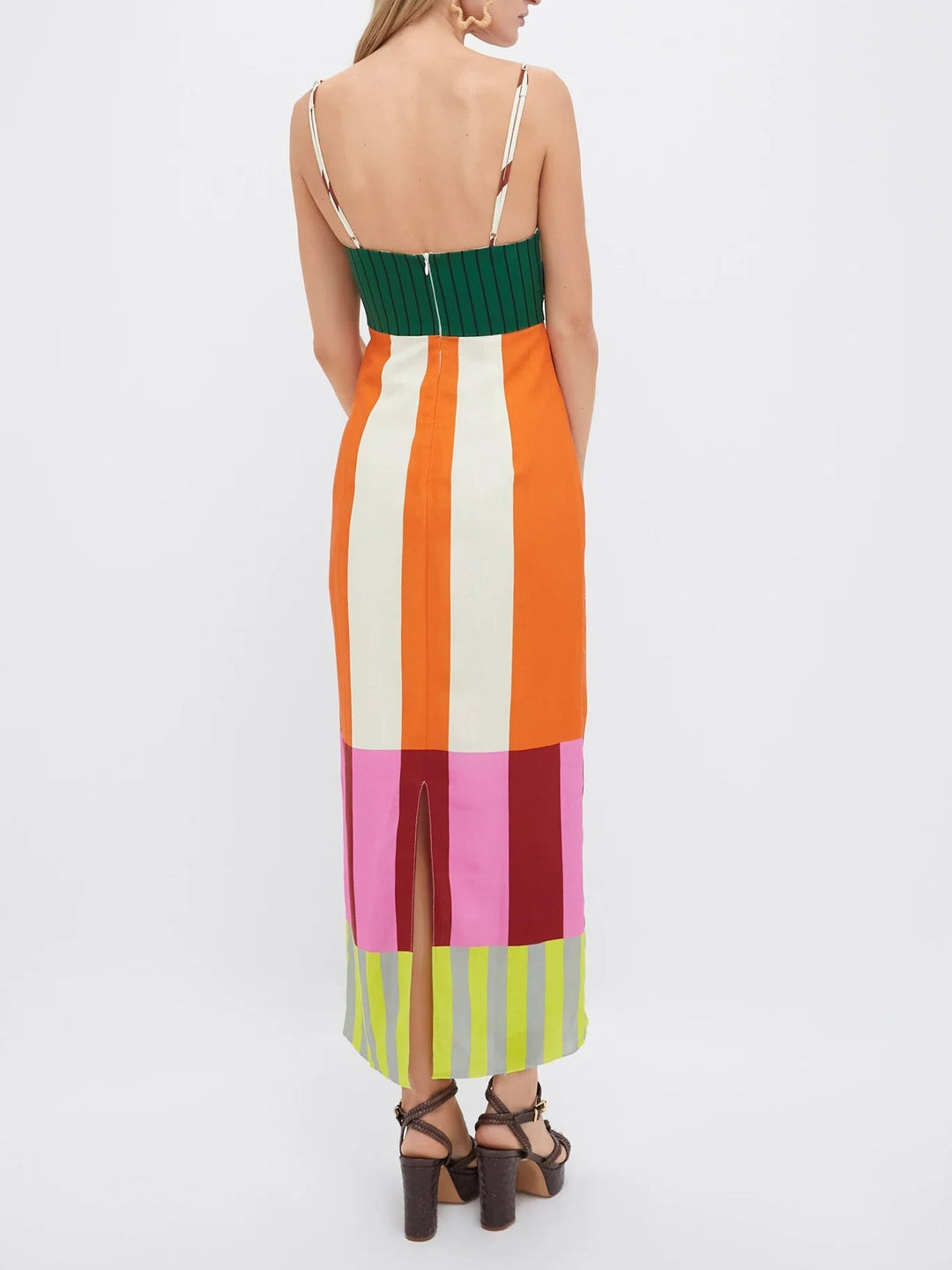 Charlotte | Mehrfarbiges langes Kleid