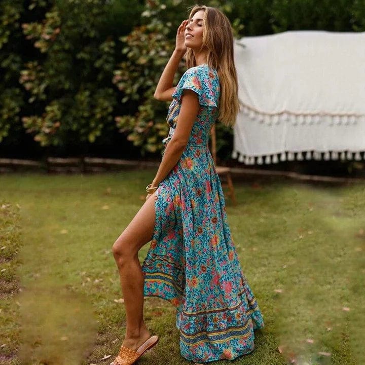 Veronica - Maxikleid mit hohem Schlitz