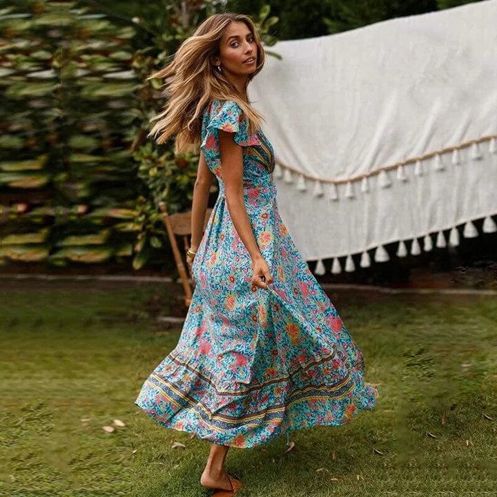 Veronica - Maxikleid mit hohem Schlitz