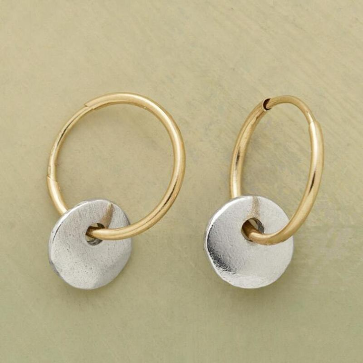 Goldene & silberne Hoops-Ohrhänger
