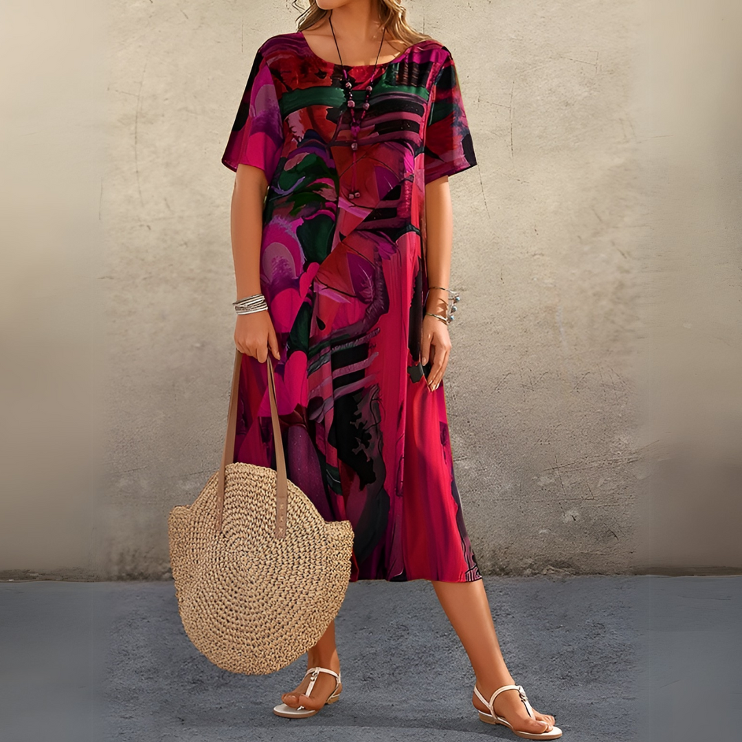 Joelle | Fließendes und elegantes Blumen-Kleid