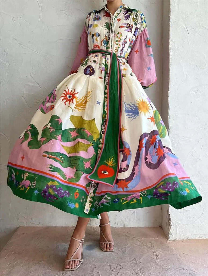 Dorthe | Elegant Italienische Maxikleid