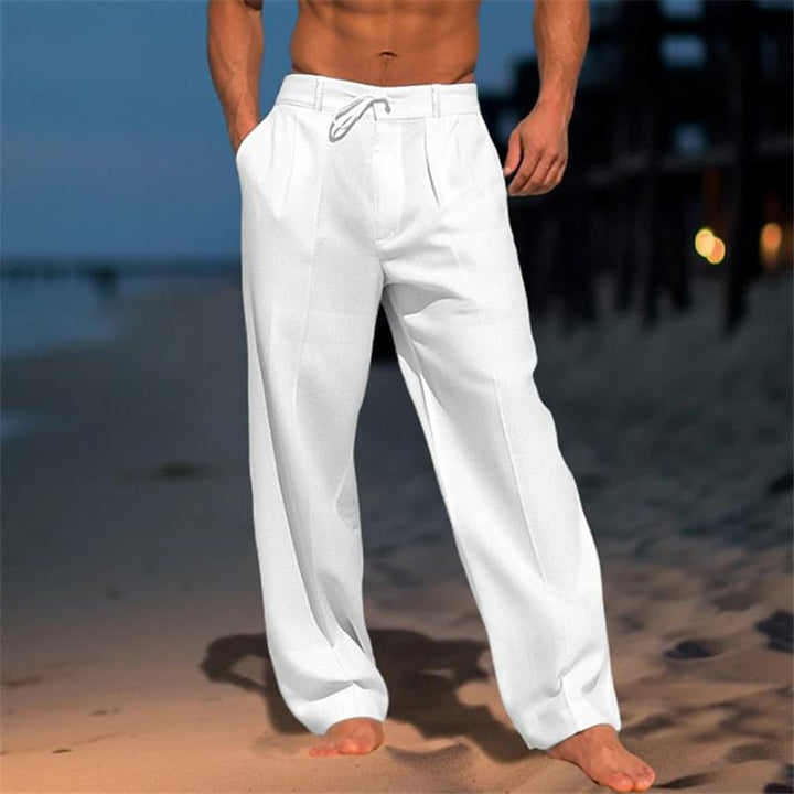 Nathan - Leinenhose in Volltonfarbe