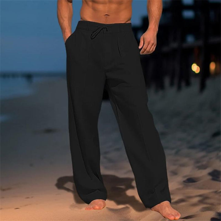 Nathan - Leinenhose in Volltonfarbe