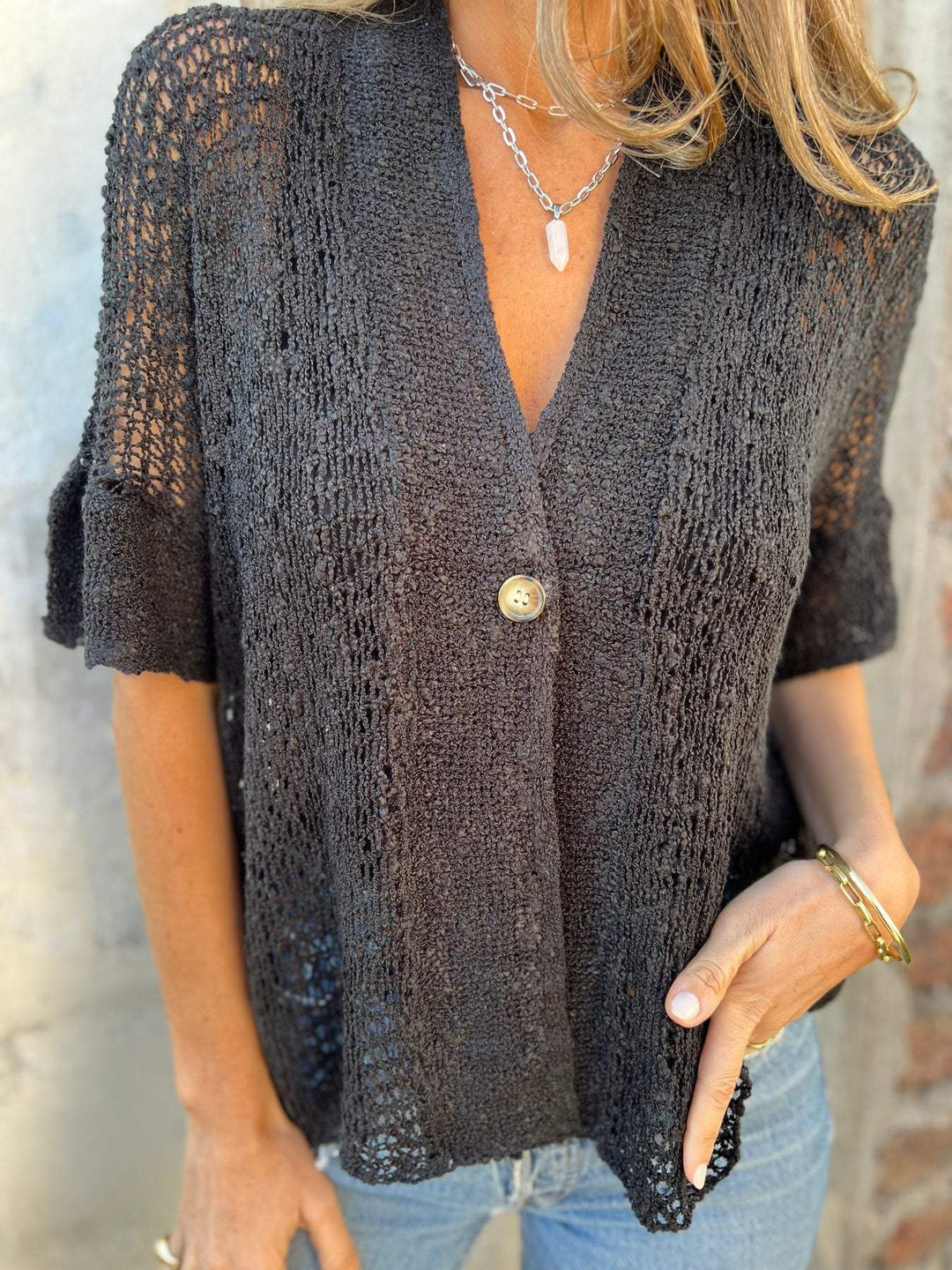 Ivonie | Elegantes strukturiertes Top