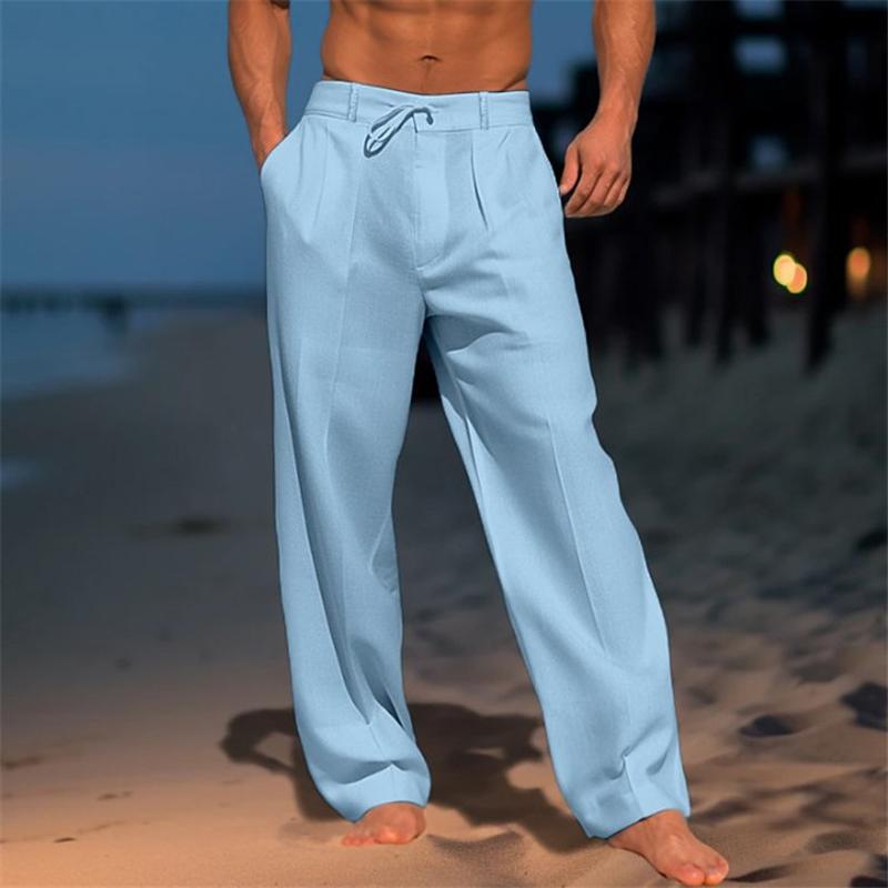 Nathan - Leinenhose in Volltonfarbe