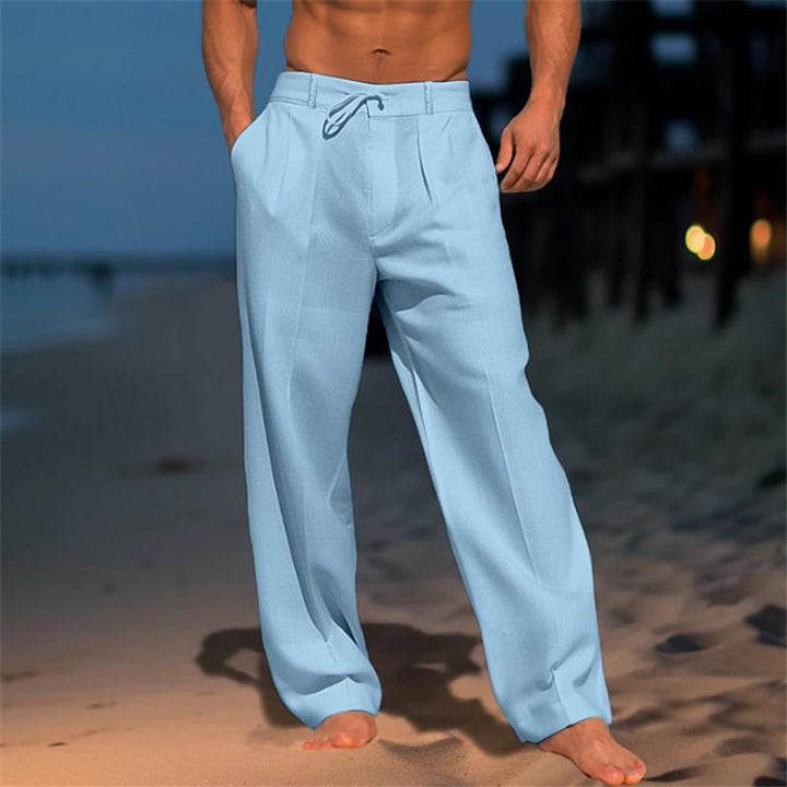 Nathan - Leinenhose in Volltonfarbe