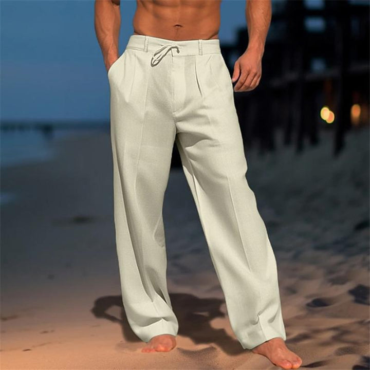 Nathan - Leinenhose in Volltonfarbe