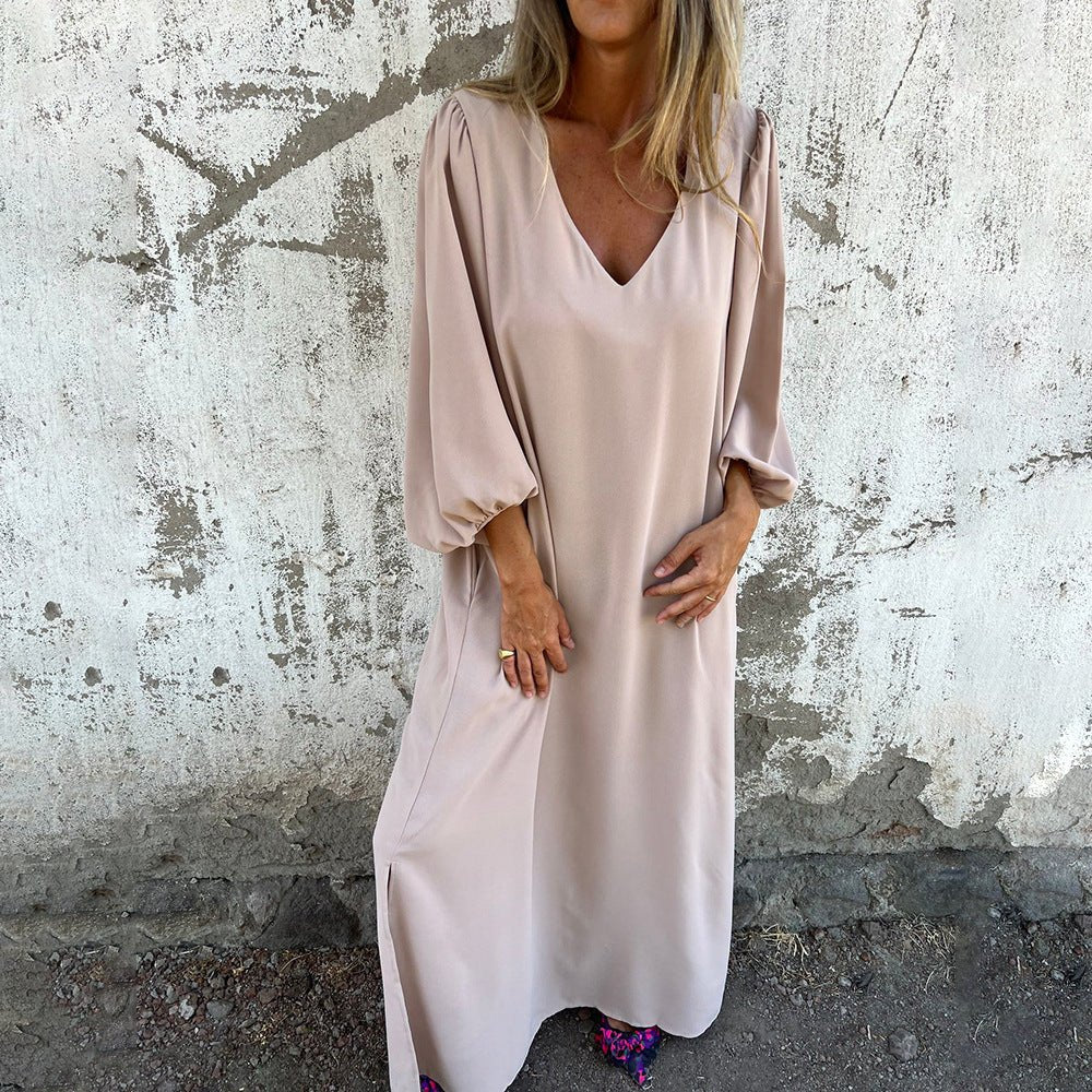 Zita | Langes Boho-Kleid mit Taschen