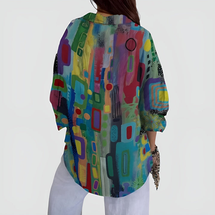 Jolijn | Bluse mit geometrischem Muster