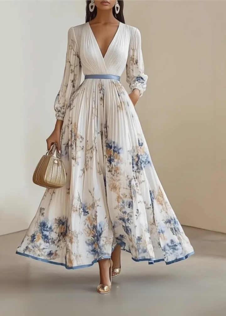 Cecile - Maxilanges Kleid mit Blumenmuster