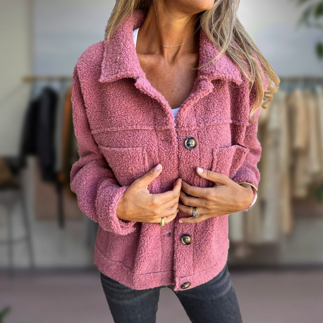MEERLE  | Kurze Jacke mit Revers für stilvolle Wärme