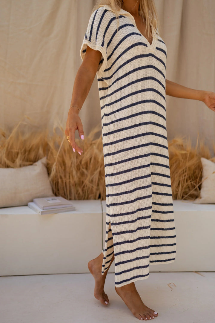 SOPHIA | DAS GESTREIFTE STRICKKLEID