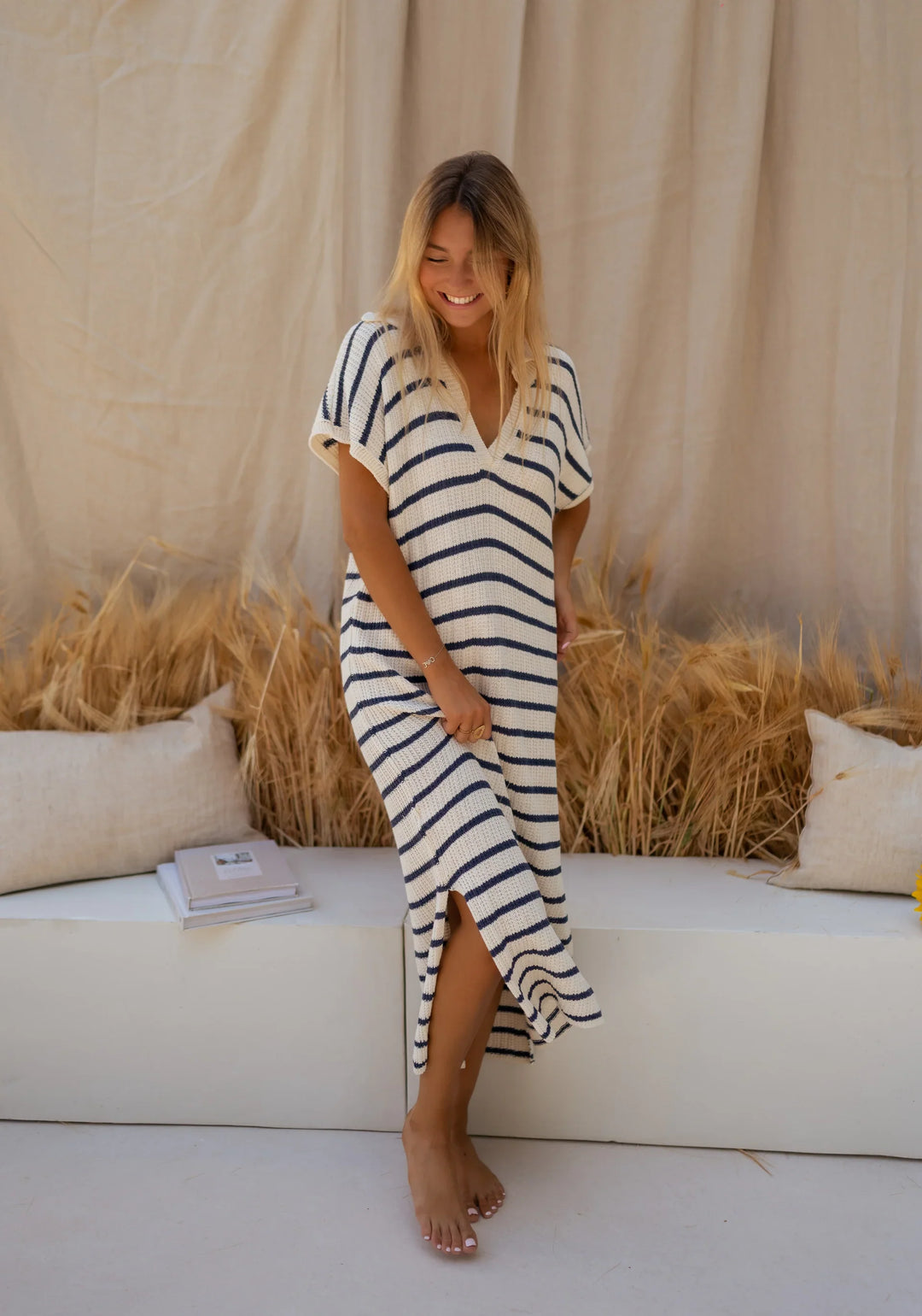 SOPHIA | DAS GESTREIFTE STRICKKLEID