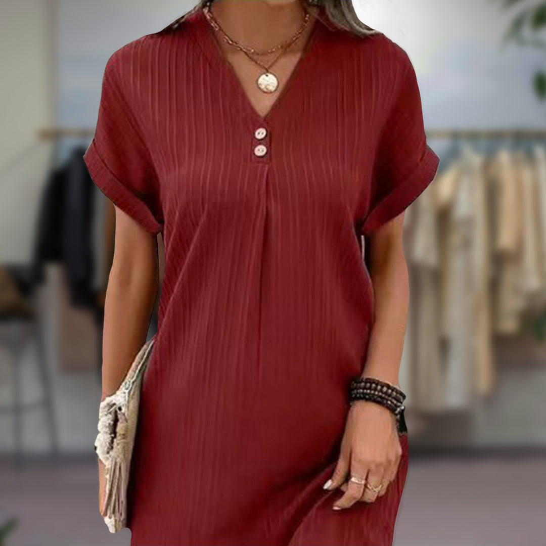 GRAZIANA  | Elegantes V-Ausschnitt-Kleid für jeden Anlass