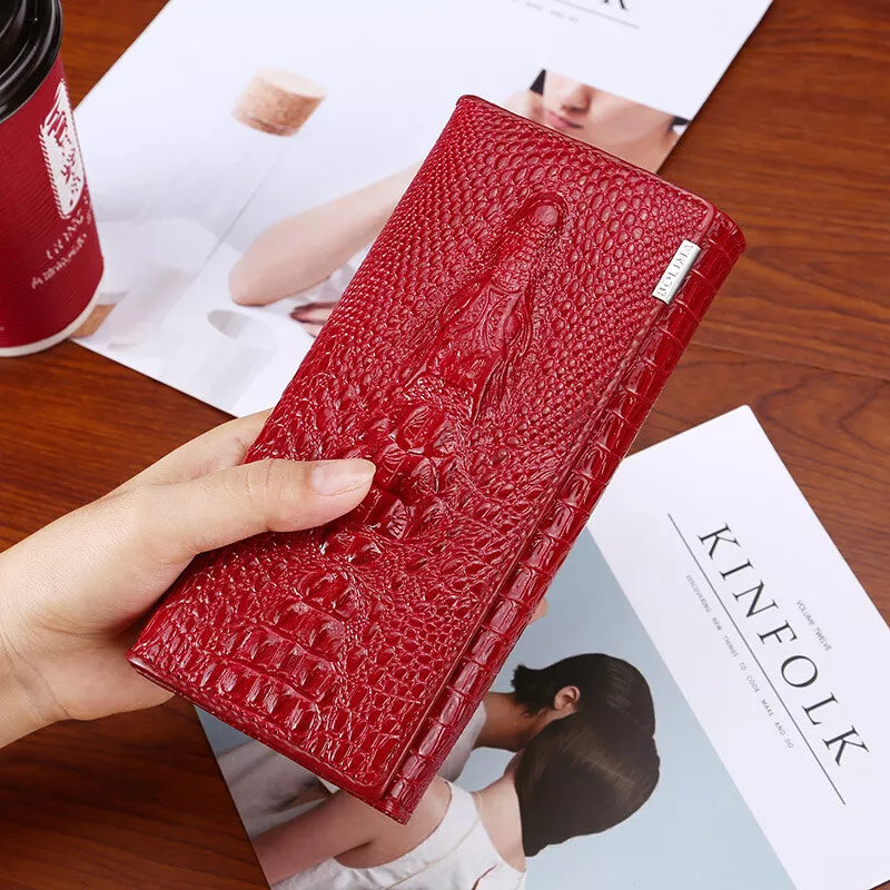 Madison Stil | Elegante Prägung RFID Geldbörse