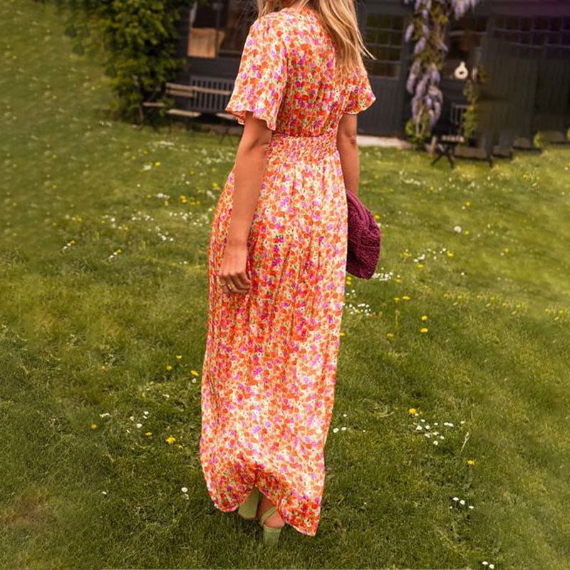 Seraphina | Blumenkleid mit Flatterärmeln