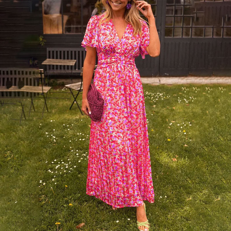 Seraphina | Blumenkleid mit Flatterärmeln