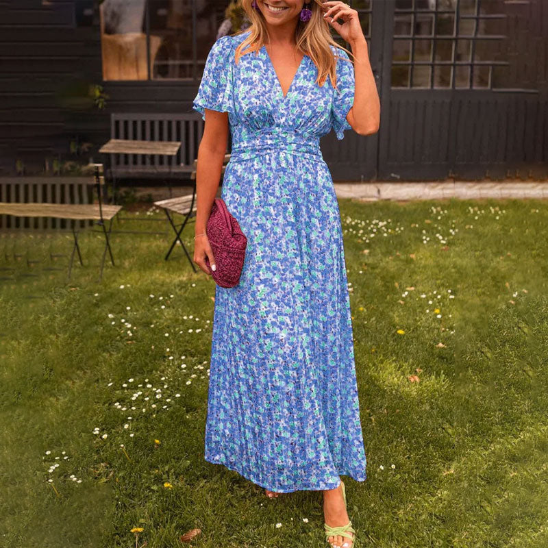 Seraphina | Blumenkleid mit Flatterärmeln
