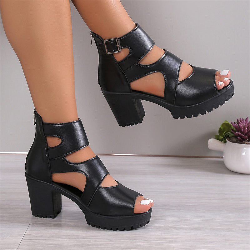 Frederick | Sandalen mit offener Spitze und hohem Absatz