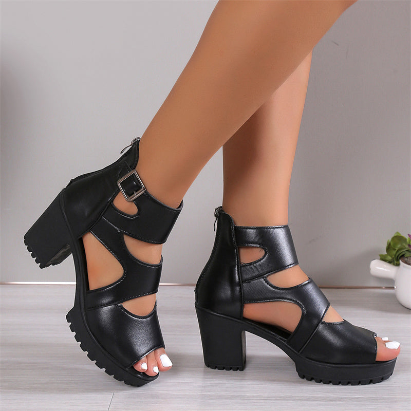 Frederick | Sandalen mit offener Spitze und hohem Absatz