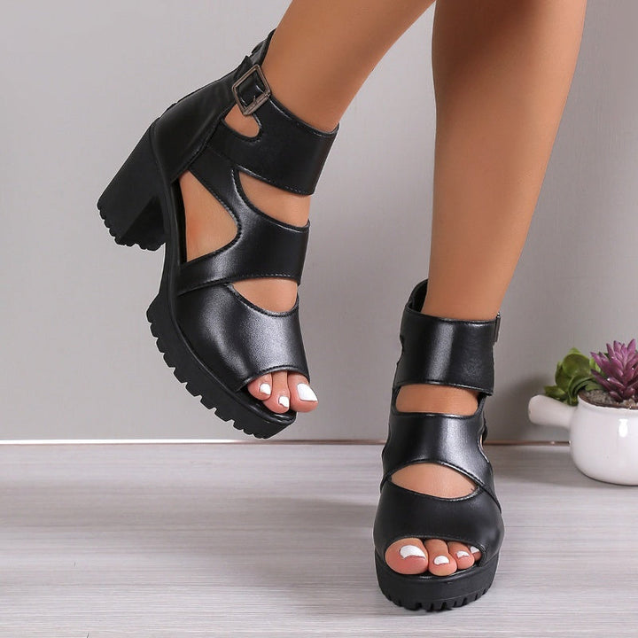 Frederick | Sandalen mit offener Spitze und hohem Absatz