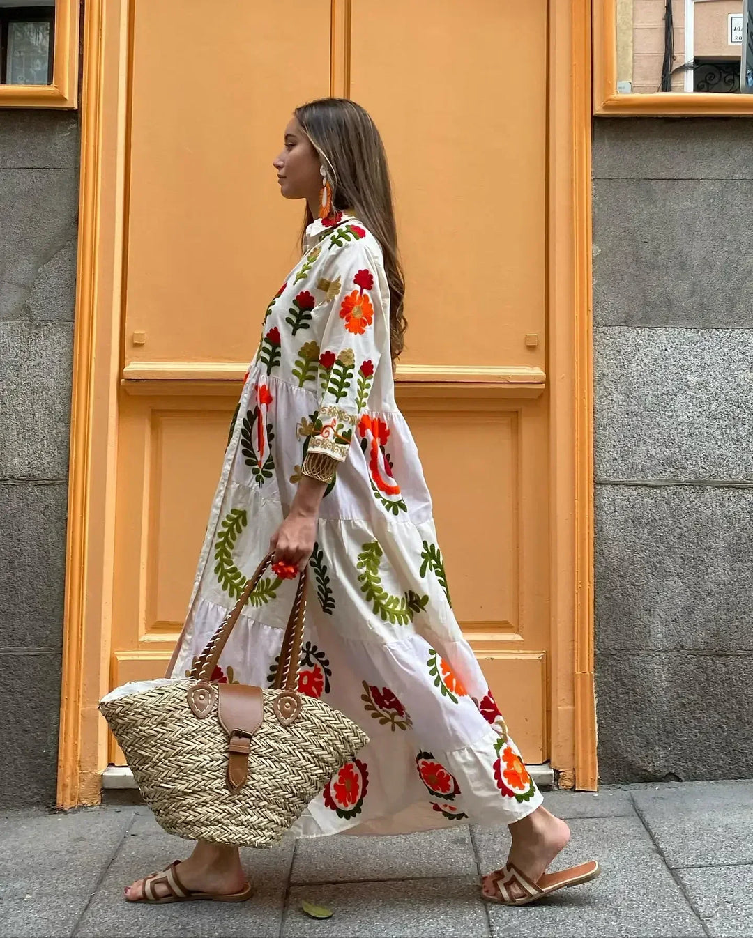 FLORENTINA I BEDRUCKTES MAXIKLEID
