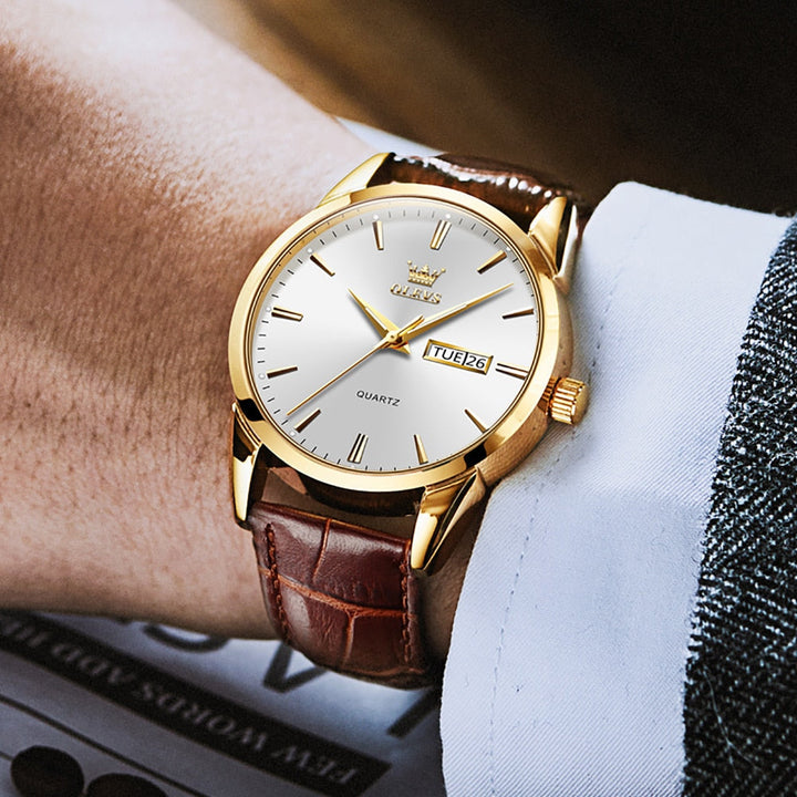 van Baerle - Luxuriöse Business-Leder-Uhr