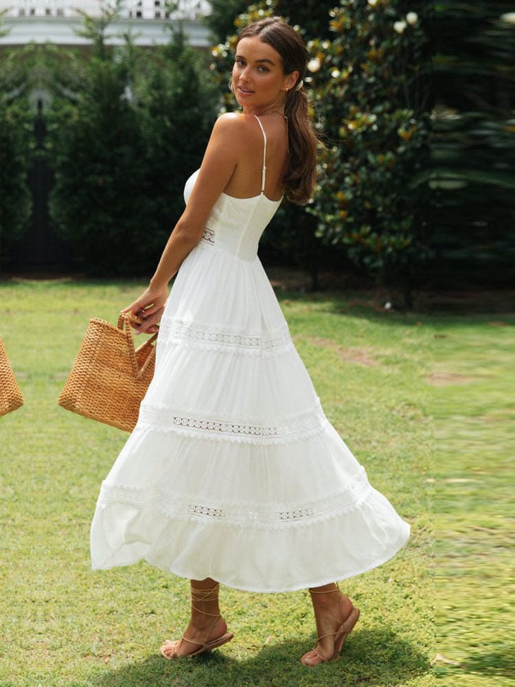 Sophie - Weiße Maxi-Strandkleid
