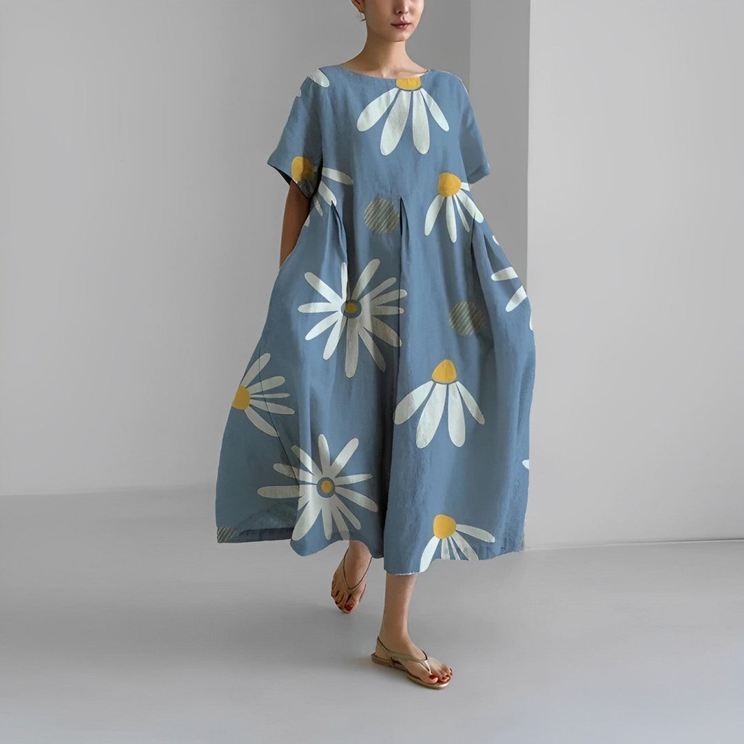 Daisy - Retro Großes Swing Locker Oversized Maxikleid