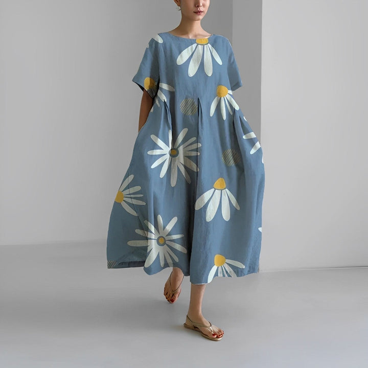 Daisy - Retro Großes Swing Locker Oversized Maxikleid