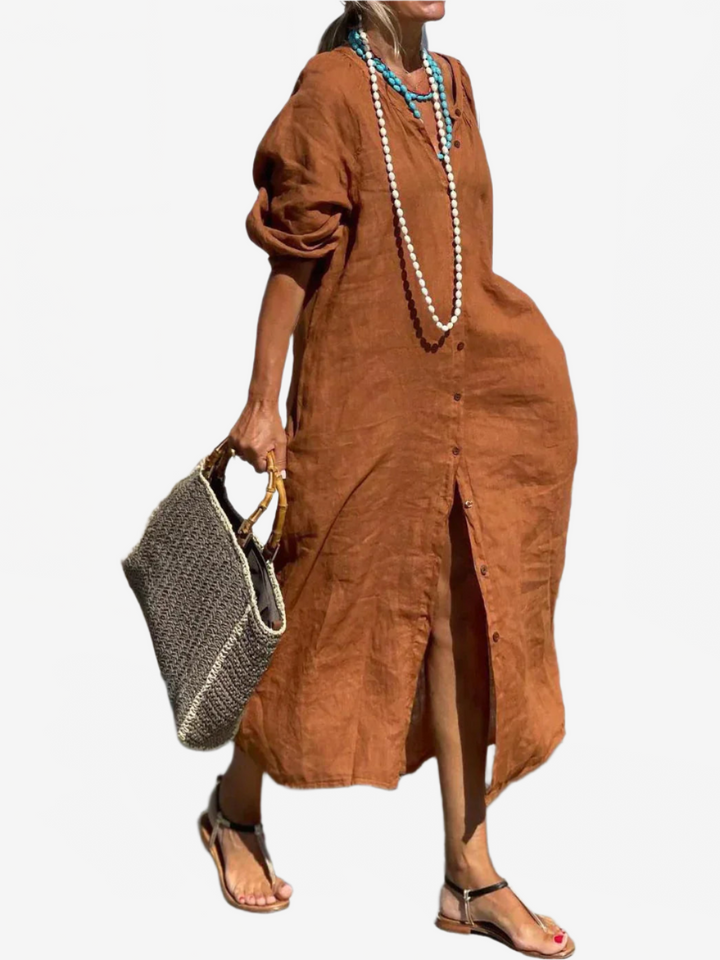 Lena | locker sitzendes Leinenkleid