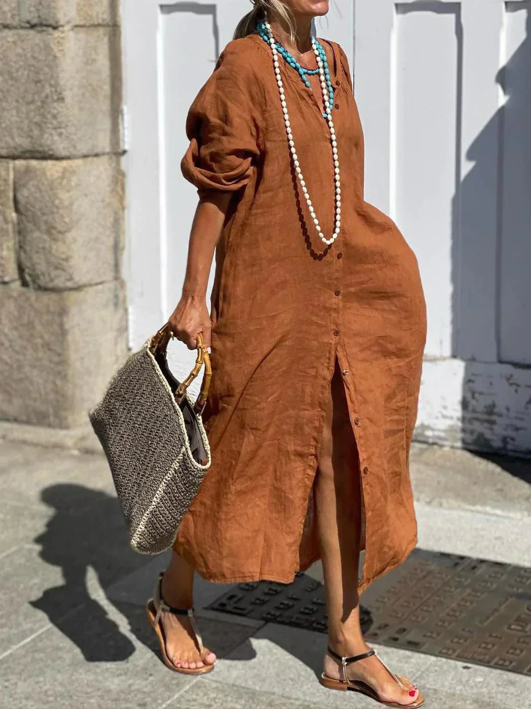 Lena | locker sitzendes Leinenkleid