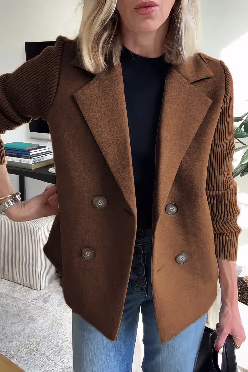 CLAIRE | Patchwork-Cardigan in Jeans