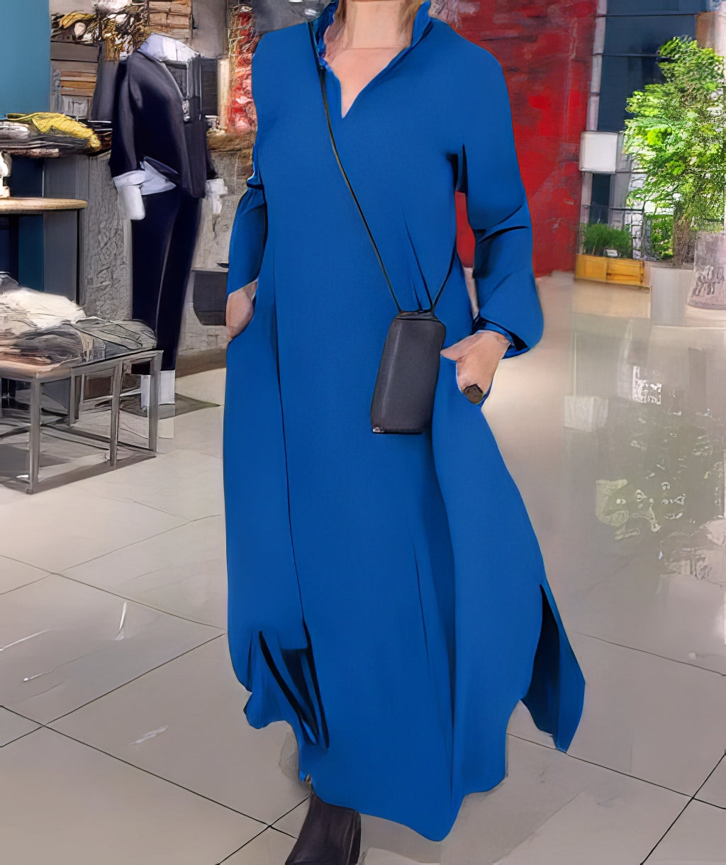 CLAUDIA | Elegantes und Modisches Elastisches Langkleid