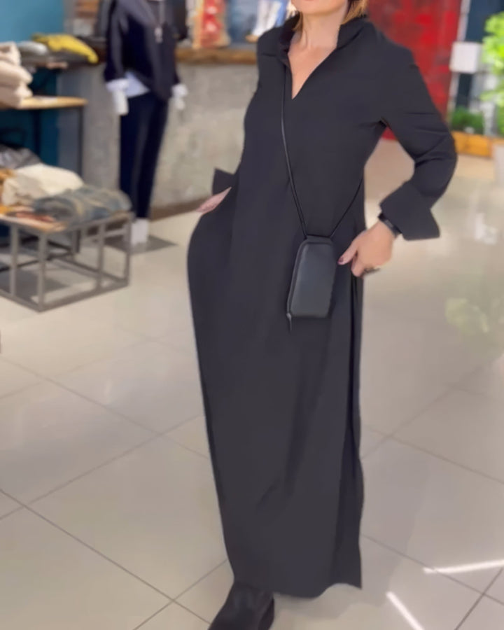 CLAUDIA | Elegantes und Modisches Elastisches Langkleid